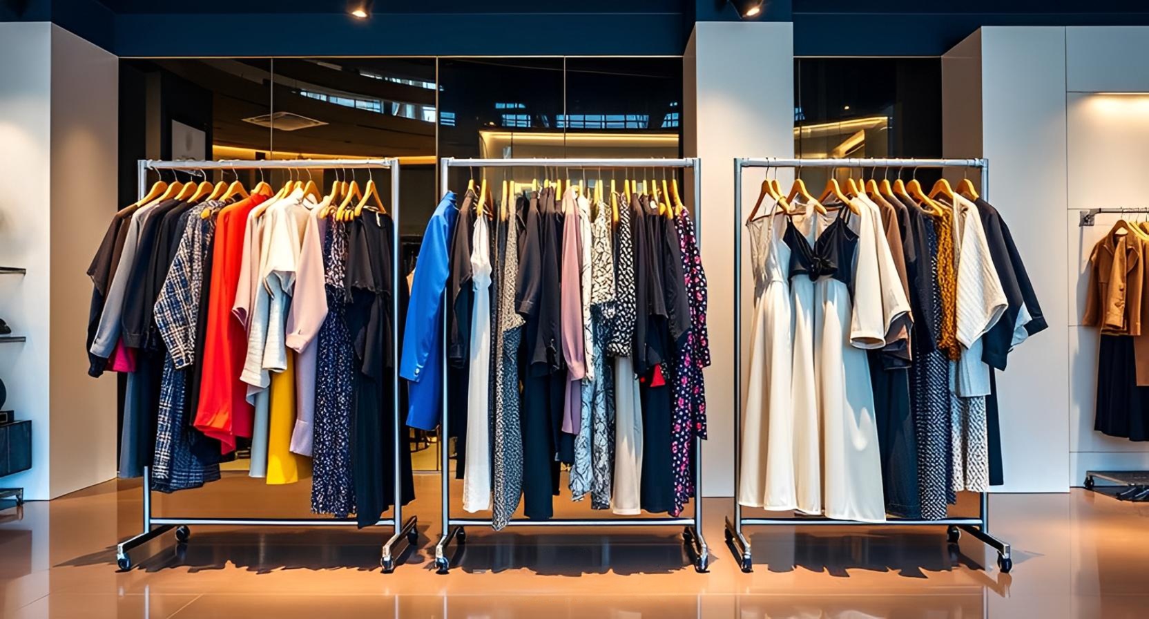 Three Way Clothing Racks (2)